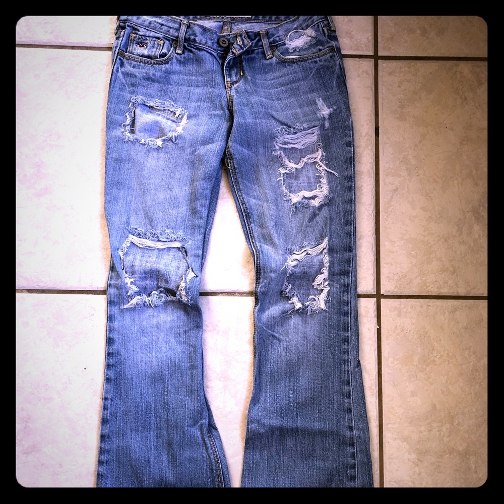 Hollister destroyed denim jeans